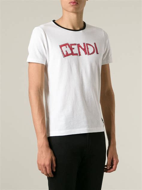 fendi white|fendi graphic tees.